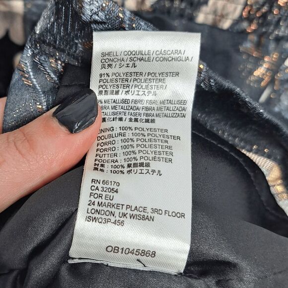 Urban Outfitters Packer Notched Mini Dress in Metallic Floral size Medium - Picture 10 of 10